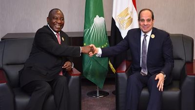 السيسى يستقبل رئيس جنوب إفريقيا لبحث سبل التعاون