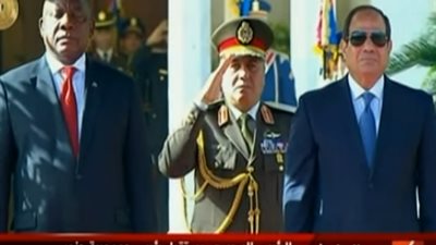 فيديو| مراسم استقبال رسمية لرئيس جنوب أفريقيا بالاتحادية