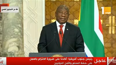 رئيس جنوب أفريقيا: ممتن لتجديد الصلة مع مصر