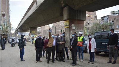 بالصور.. محافظ الجيزة يتفقد أعمال توسعة كوبري ترسا وطريق المحولات