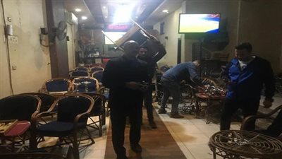 بالصور| ضبط مقهى يقدم الشيشة للمواطنين بالعمرانية