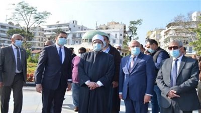بالصور| وزير الأوقاف ومحافظ بورسعيد يتفقدان مسجد عمر بن عبد العزيز 