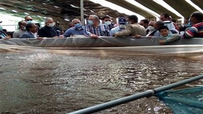 بالصور | القصير وفودة يتفقدان مزرعة الاستزراع السمكي والصوب الزراعية بنويبع