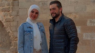 شاهد.. درة وهانى سلامة فى كواليس مسلسل 