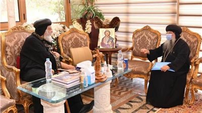 البابا تواضروس يستقبل  الأنبا مارتيروس 