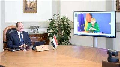 ميركل تعرب هاتفياً للرئيس السيسى عن تقدير ألمانيا البالغ للدور المصرى فى وقف إطلاق النار بغزة
