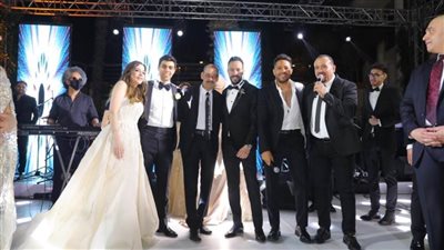 شاهد.. صور جديدة لنجوم الطرب فى حفل زفاف نجل مصطفي قمر