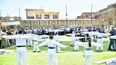 بالصور | وزيرا الشباب والزراعة ومحافظ الغربية يفتتحون ملعبين بمركز شباب بنا أبوصير بسمنود 