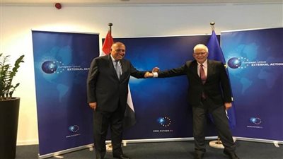 بالصور | تفاصيل لقاء سامح شكري مع الممثل الأعلى للشئون الخارجية والسياسة الأمنية الأوروبية