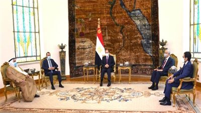 بالصور | الرئيس السيسي يستقبل مرزوق الغانم رئيس مجلس الأمة الكويتي