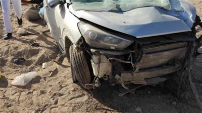 إصابة 6 أشخاص في حادث انقلاب سيارة بصحراوي بني سويف