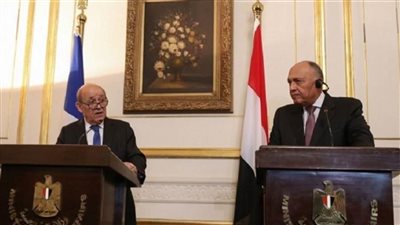 شكري ولودريان يؤكدان احترام إرادة شعب تونس ودعم تحقيق الاستقرار والأمن