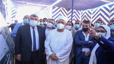 بالصور | وزيرة الصحة تلتقي الإمام الأكبر بمدينة القرنة