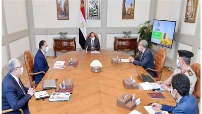 السيسي يجتمع مع وزير الزراعة ومدير مشروعات الخدمة الوطنية
