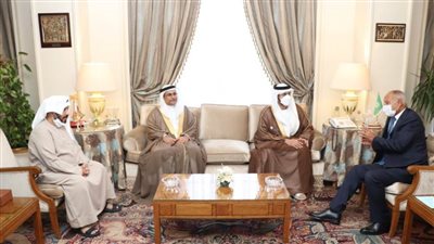 أمين عام جامعة الدول العربية يستقبل الشيخ خليفة بن محمد آل نهيان بحضور 