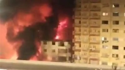 النيابة تنتدب المعمل الجنائي لمعاينة حريق مخزن إطارات السيارات فى المرج