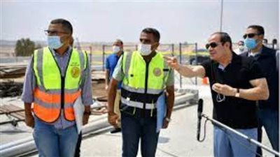 السيسي يتفقد سير الأعمال الجارية لاستكمال ربط محور شينزو آبي بمنطقة التجمع الخامس