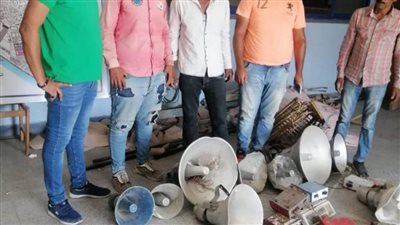 التحفظ علي ٢٠ ماكينة ومكبر صوت مع الباعة الجائلين في حملة لمكافحة ظاهرة استخدامها في إزعاج المواطنين ببورسعيد