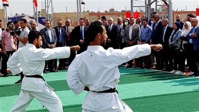 وزير الرياضة ومحافظ البحيرة يفتتحان ميدان رماية وملعب بنادي الصيد بوادي النطرون