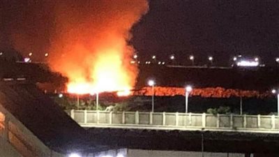 السيطرة علي حريق هائل بمقابر بورسعيد