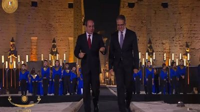 وزير الآثار يستعرض أمام الرئيس السيسى تفاصيل احتفالية افتتاح طريق الكباش