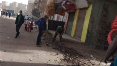 محافظة القاهرة تبدأ تطوير طريق العزبة البيضاء بالمرج