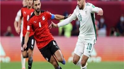 منتخب مصر بالقميص الأحمر أمام الأردن في كأس العرب