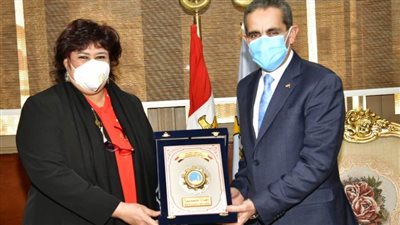 محافظ الغربية يستقبل وزيرة الثقافة بديوان عام المحافظة 