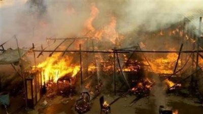 السيطرة على حريق بحظيرة وعشش للمواشى فى الغربية 