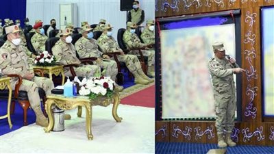 رئيس الأركان يشهد إحدى مراحل مشروع مراكز قيادة خارجى ذو مستويين 