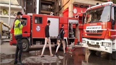 السيطرة على حريق مخلفات بطريق  مصر إسكندرية الصحراوي 