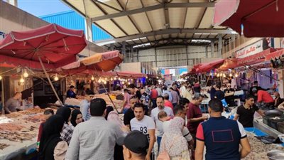 سوق الأسماك الجديد ببورسعيد يشهد إقبالا كبيرا من المواطنين