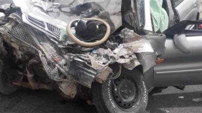 مصرع شخصين وإصابة آخر إثر حادث تصادم سيارة ملاكى ونقل بالدائرى الإقليمى