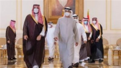 ولى العهد السعودى يقدم العزاء لرئيس الإمارات فى وفاة الشيخ خليفة بن زايد.. صور