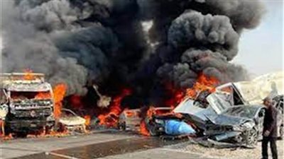 مصرع سائق وإصابة 4 أخرين بسبب تباع سيارة نقل بالشيخ زايد