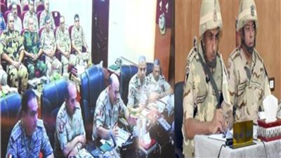 رئيس الأركان يشهد إعصار 64 الذى تنفذه إحدى تشكيلات الجيش الثالث الميدانى