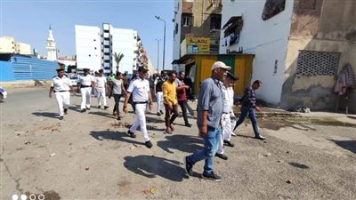 حملة مكبرة بحي الزهور ببورسعيد  لرفع الاشعالات وفتح الشوارع المغلقة