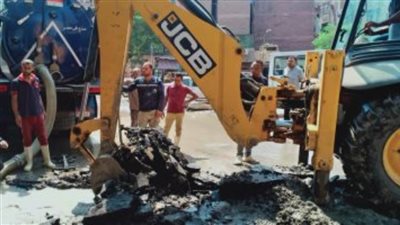 كسر ماسورة مياه بالدقى وانقطاع الخدمة عن عدة مناطق