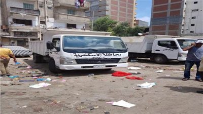 حملات مكبرة لإزالة الإشغالات والتعديات بأحياء الإسكندرية