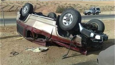 إصابة شخص في انقلاب سيارة ملاكي بطريق الواحات 
