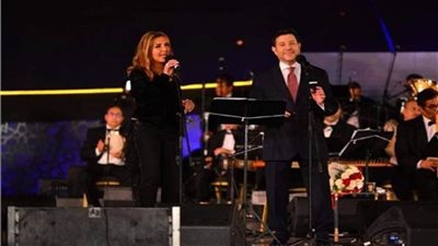 هانى شاكر ونادية مصطفى نجما الليلة الثالثة من مهرجان الموسيقى العربية