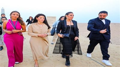 وزيرة التعاون الدولي تلقي الكلمة الافتتاحية للمعرض السنوي الخامس لمؤسسة آرت دي إيجيبت (صور)