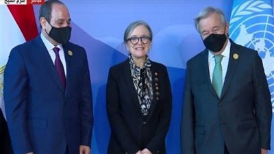 الرئيس السيسي وجوتيريش يستقبلان رئيسة الوزراء التونسية