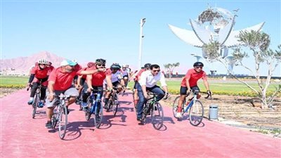 وزير الرياضة ومحافظ جنوب سيناء يستقبلان المشاركين بالماراثون التتابعي (صور)