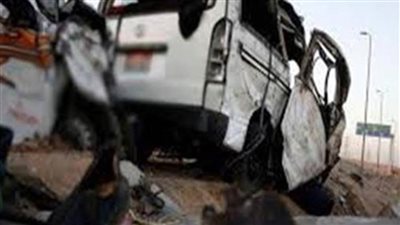 مصرع 10 أشخاص في حادث تصادم ميكروباص بالوادي الجديد
