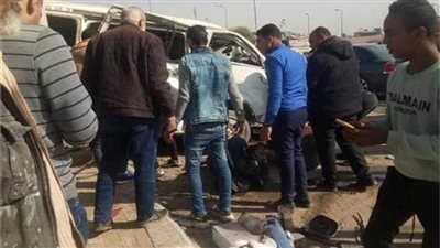 إصابة 7 أشخاص في حادثي تصادم وانقلاب بالمنيا 
