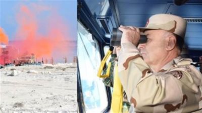 الفريق أسامة عسكر يشهد تنفيذ المرحلة الرئيسية للتدريب المشترك (ميدوزا - 12)