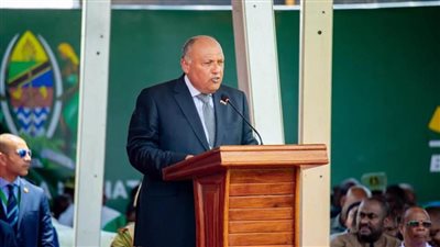 وزير الخارجية يلقي كلمة مصر خلال احتفالية تدشين ملء بحيرة سد 