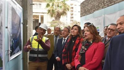 وزيرة الثقافة ومحافظ الإسكندرية يدشنان مشروع إنشاء المبنى الجديد لأكاديمية الفنون بالإسكندرية 