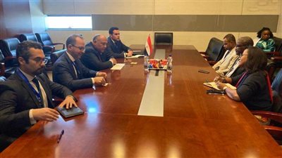 وزير الخارجية يلتقي مع وزير خارجية جزر القمر على هامش أعمال المجلس التنفيذي للاتحاد الإفريقي